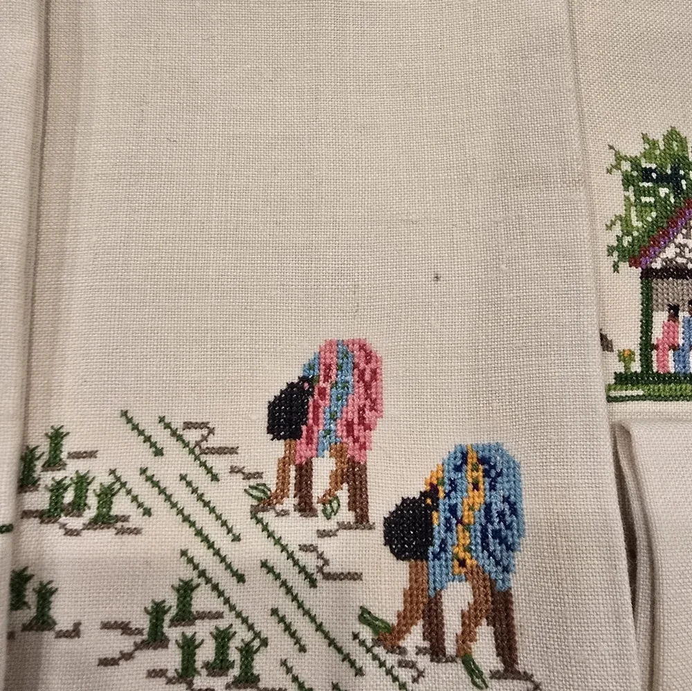 Hand embroidered table and hand linens from Indonesia 1950s
